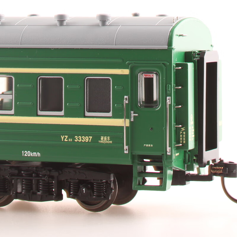 百万城火车模型ho 百万城ho中国系列仿真22型硬座客车厢绿皮车火车