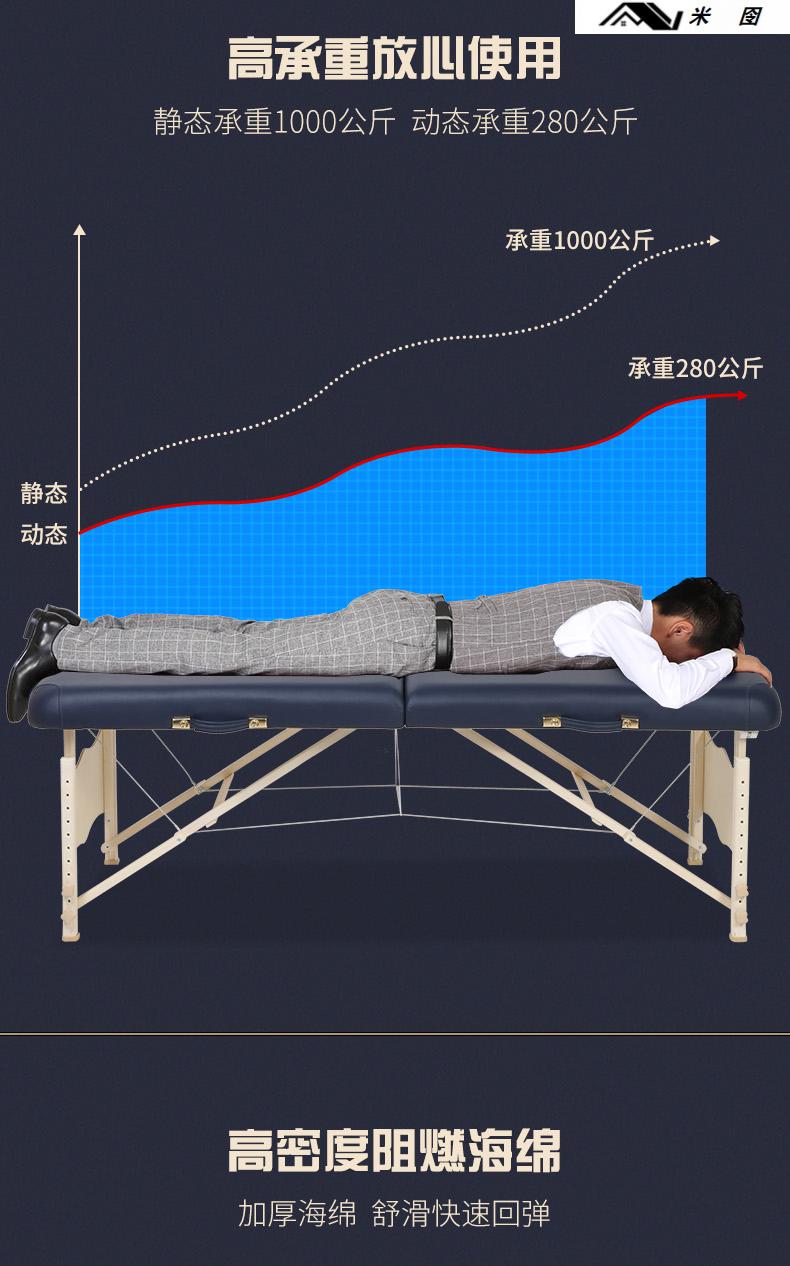 便携式折叠按摩床价格图片