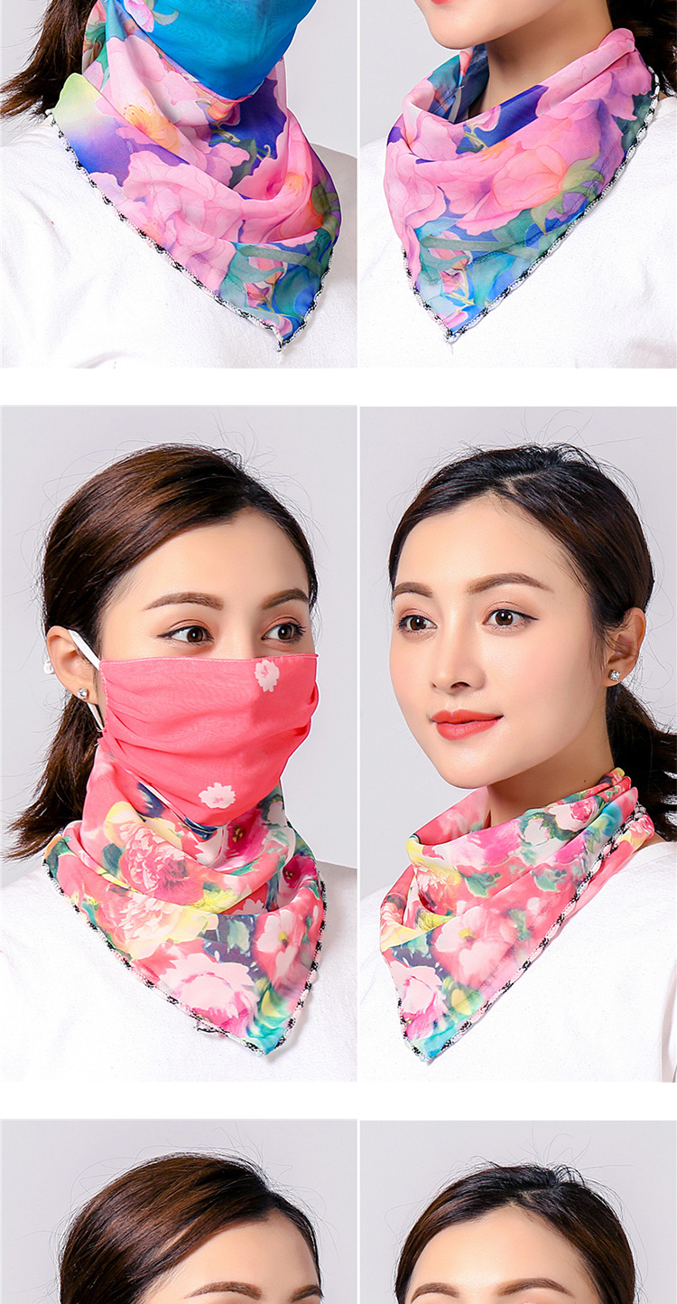 星玫兰妃 夏季防尘防晒围脖丝巾女围脖女护颈面罩遮阳遮脸开车神器