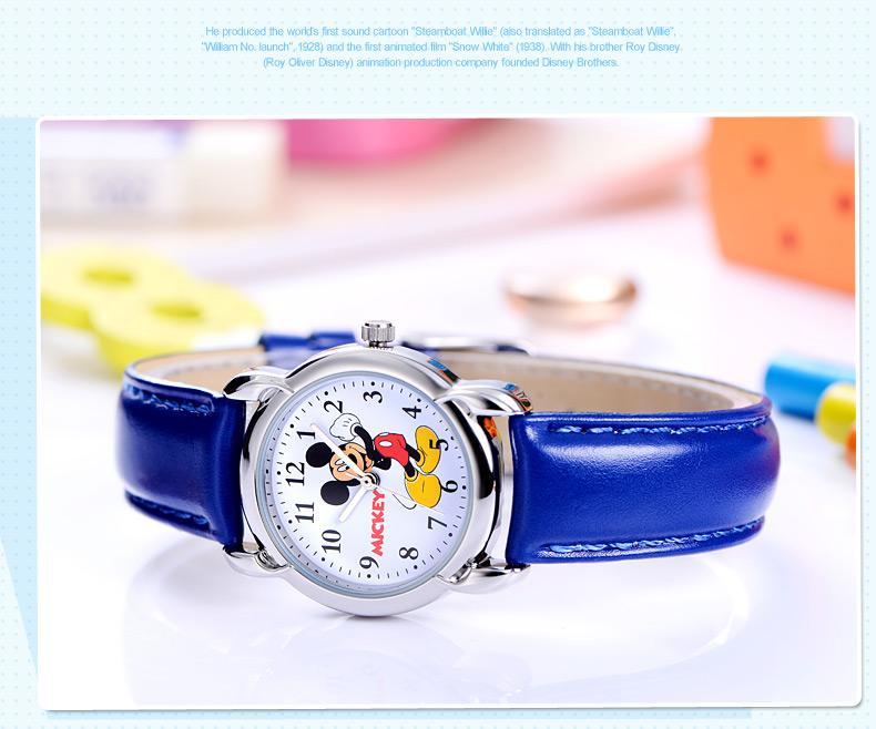 猛仕将儿童手表男孩指针式卡通可爱米奇女童防水中小学生男童手表新款