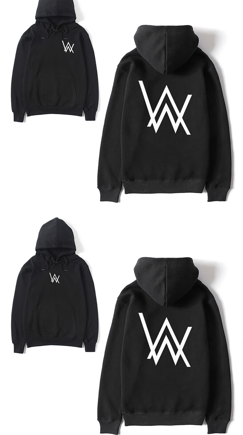 艾伦沃克卫衣男潮ins黑色宽松alanwalker外套连帽教主同款衣服潮彩色c