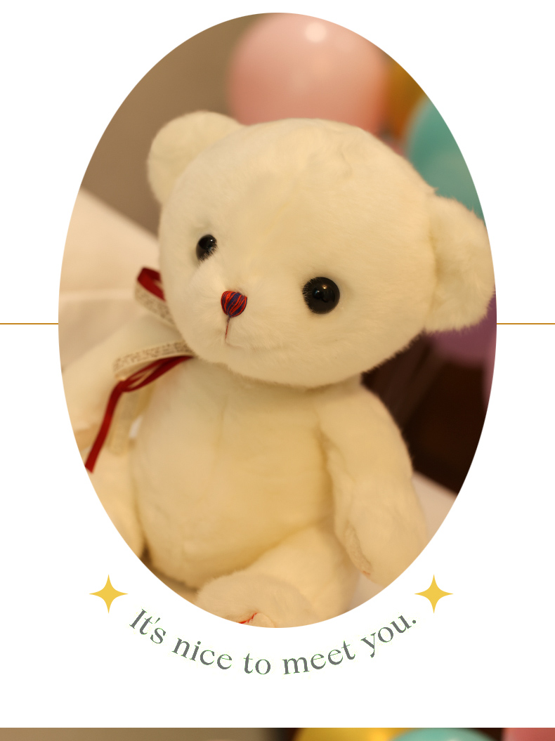 白熊公仔泰迪熊情侣毛绒玩具儿童小玩偶国庆女生生日礼物娃娃小熊白白