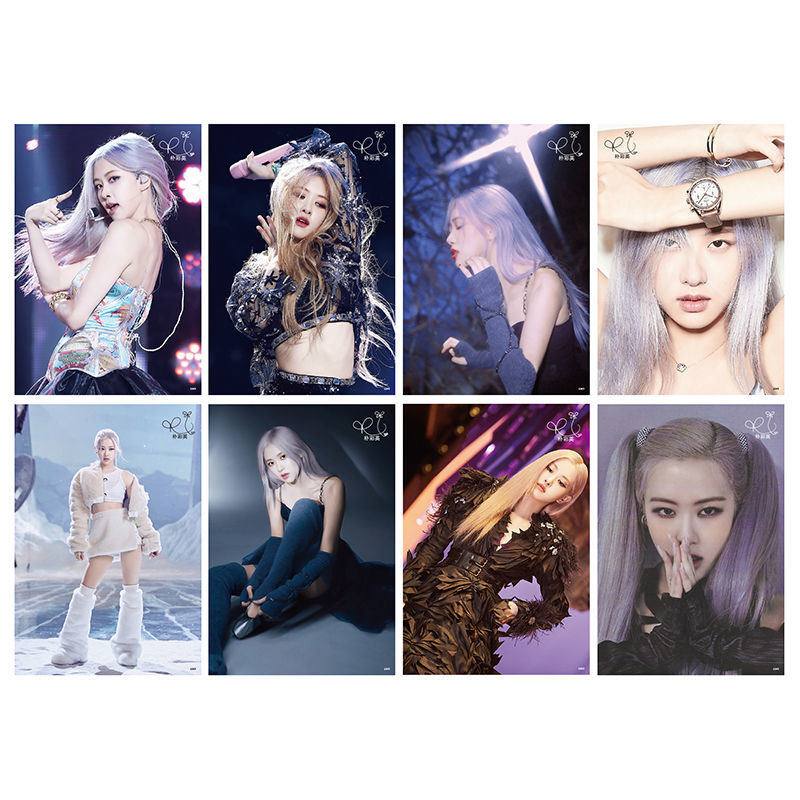 奥盛益美 海报 solo专辑"-r-"blackpink成员rose周边宿舍墙贴 朴彩英