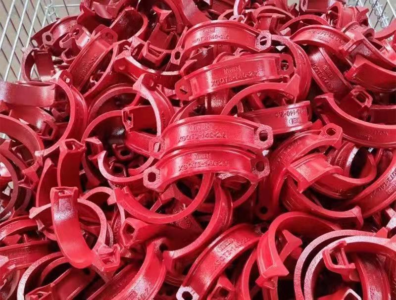 沟槽管件沟槽刚性卡箍114钢卡165刚卡刚性卡箍镀锌管连接件一站购刚卡