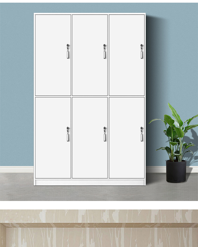 中伟木质更衣柜板式员工储物柜带锁鞋柜储物柜健身房游泳馆浴池浴室存