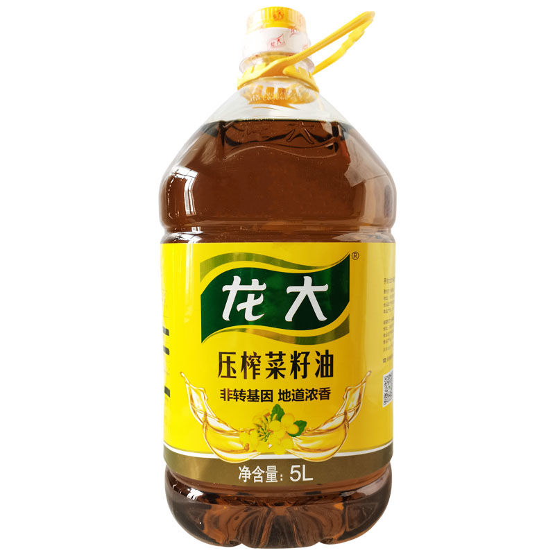 龙大菜籽油龙大地道浓香菜籽油5l压榨植物食用炒菜油5升5升