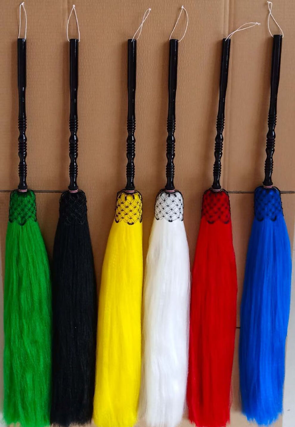 佛尘扫新款太监拂尘太极佛尘真马尾浮尘道士甩子戏剧佛尘扫法器 桃木