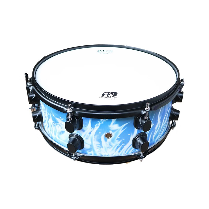 迈斯mes 14英寸 军鼓 14"寸木质鼓腔架子鼓 爵士鼓 dm5255t 拉丝蓝