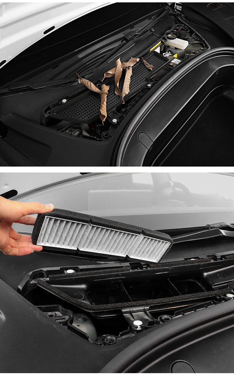 适用于19-22款特斯拉model3空调滤芯进风口防尘罩活性炭pm2.