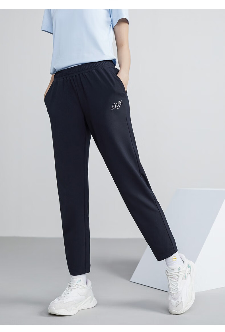 商场同款安踏女裤运动裤2022夏季新款km系列沙滩排球联盟女针织九分裤