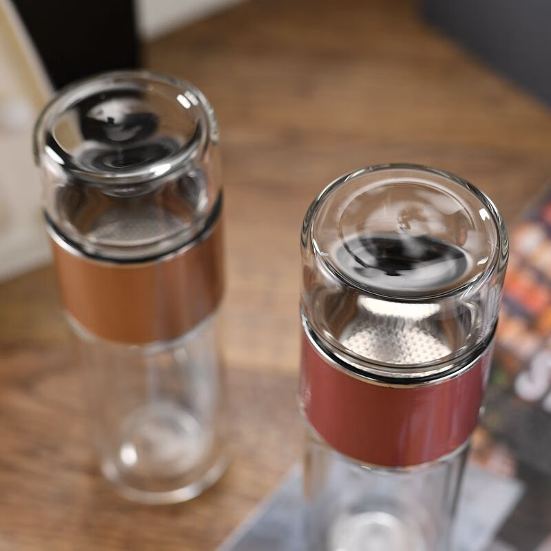 金力玻璃杯双层茶水分离泡茶杯玻璃杯迷你男女便携随手杯创意过滤水