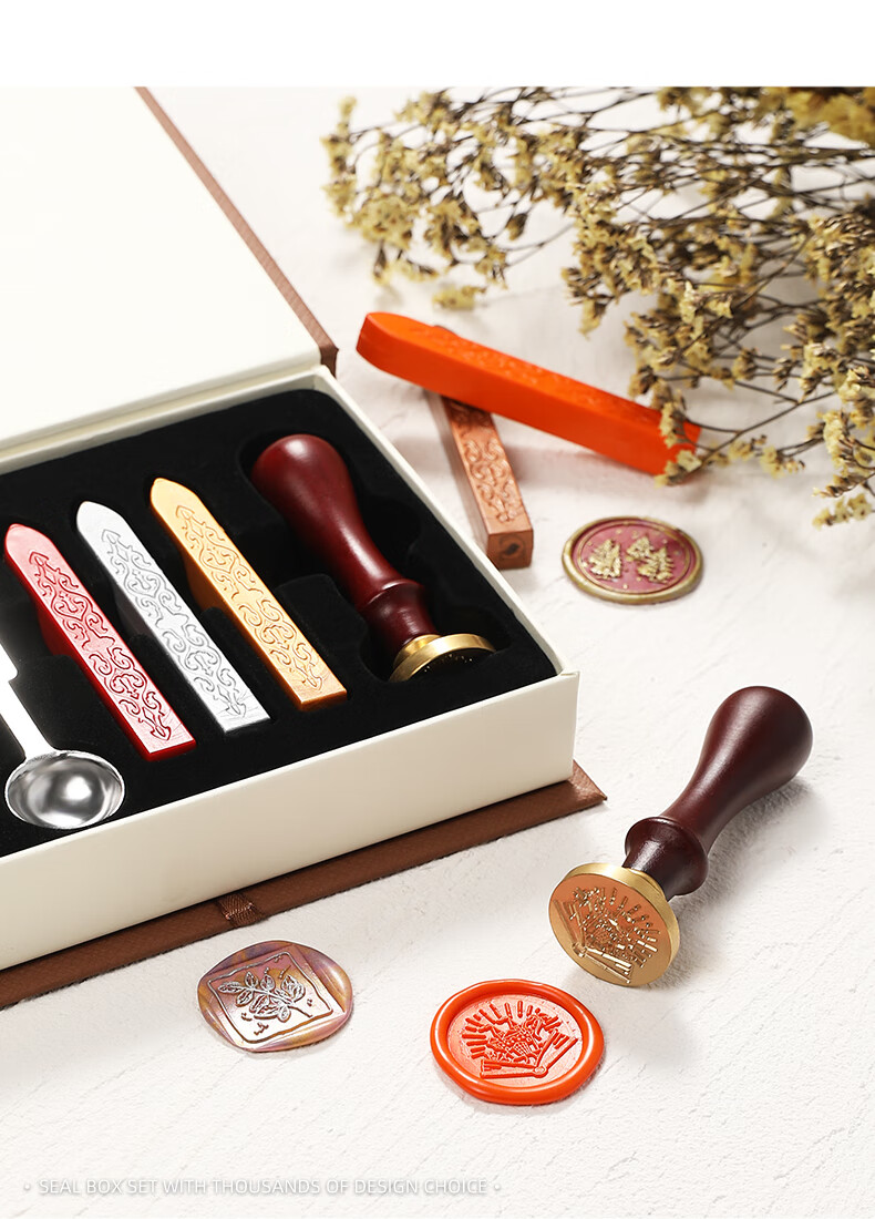 火漆欧式复古火漆印章封缄信封口蜡戳祝福语字母动漫图标礼盒套装火漆