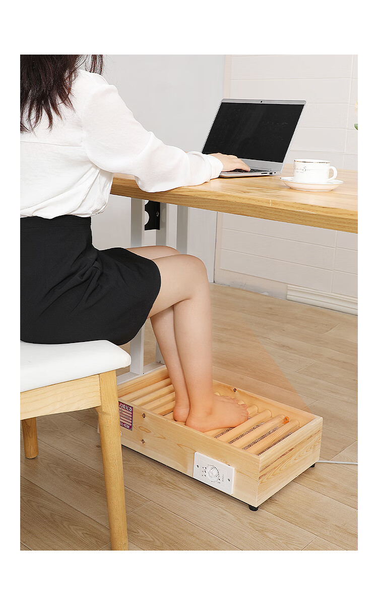 红双喜烤火炉烤火箱实木取暖器暖脚器电火桶烤脚烤火盆脚踏暖脚神器