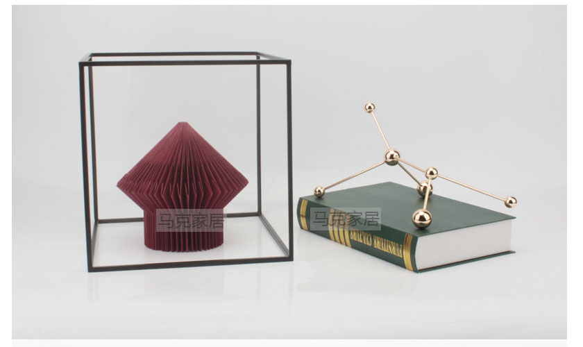 米兰折纸摆件手工北欧简约立体折叠纸工艺品摆件几何体样板房客厅 g款