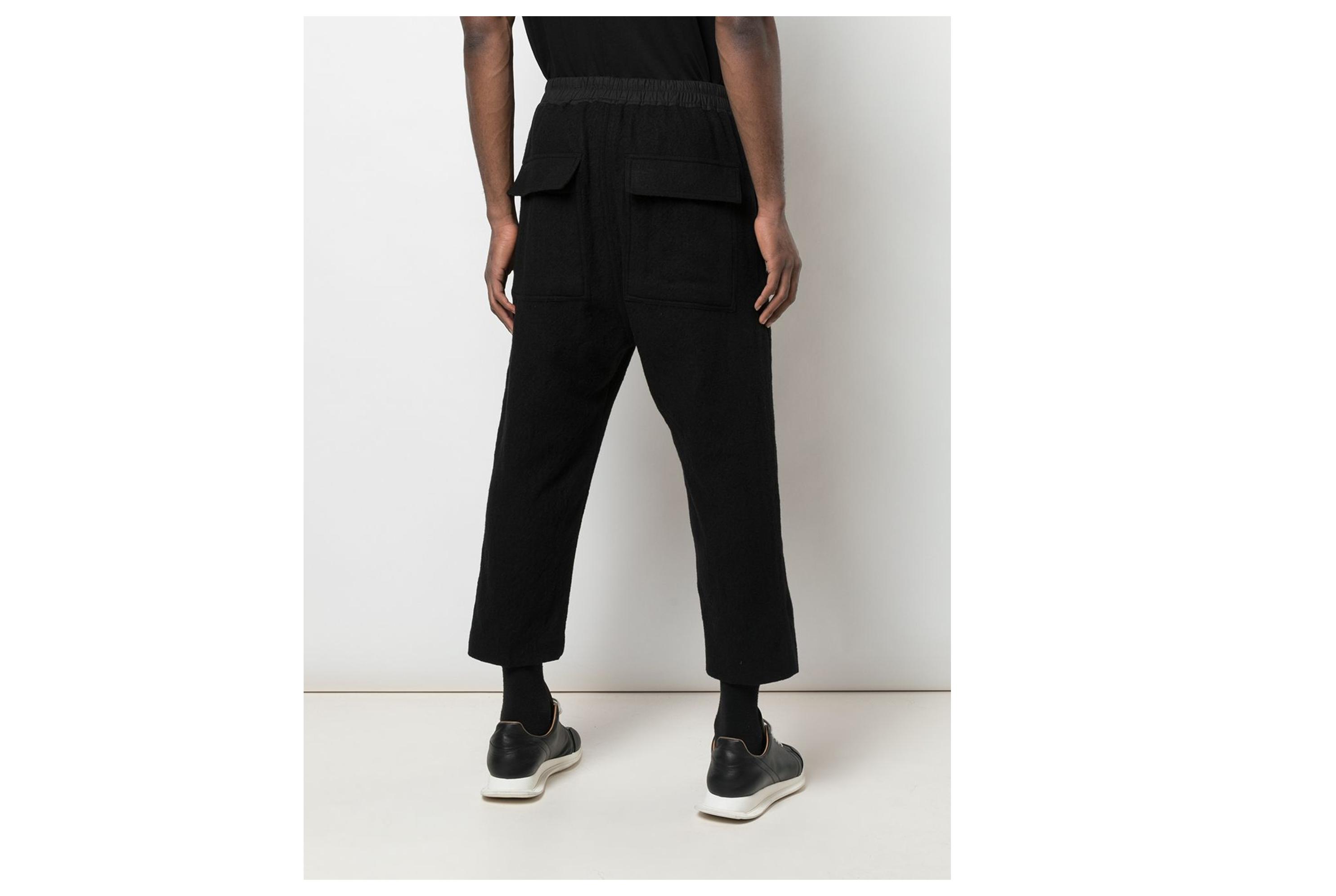 瑞克·欧文斯(rick owens)男士八分垮裤rr19f4395wf 黑色 it54【图片