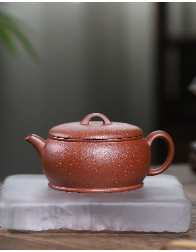 宜砂匠心 紫砂壶宜兴工堂直发方标半手工茶壶原矿红降坡泥大口实用泡