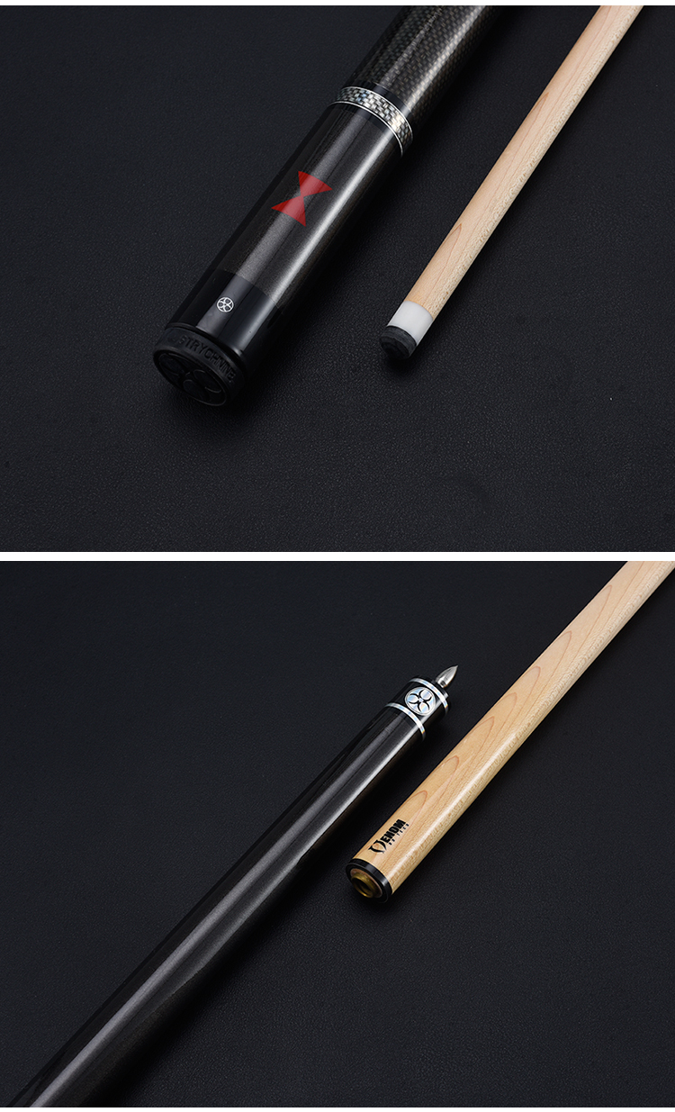 毒药台球杆桌球杆黑八九球杆大头杆小头杆9球杆手工杆 白色11.