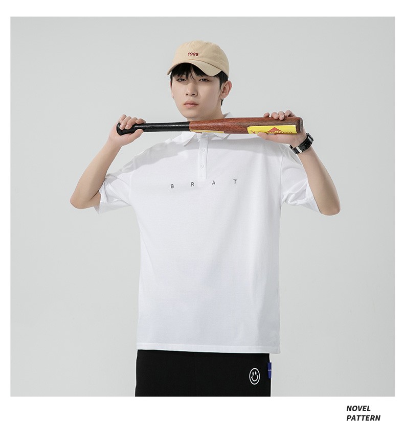 rampage兰佩琪轻奢潮牌夏季新款短袖polo衫潮牌日系翻领时尚休闲半袖