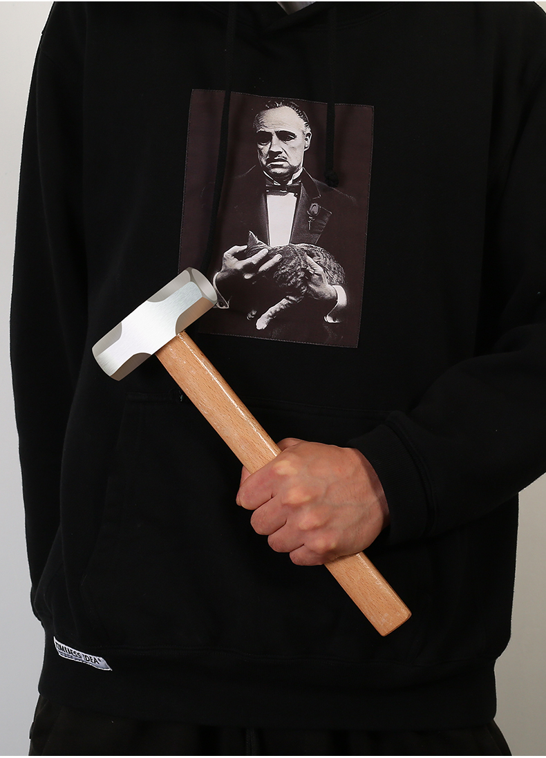 八角锤木柄木工羊角锤一体锤子重型砸墙铁锤工具家用小榔头石工锤