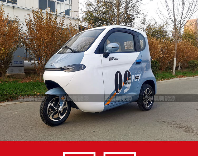 家用女士老人接送孩子代步三轮轿车送外卖小型低速城区锂电瓶三轮车