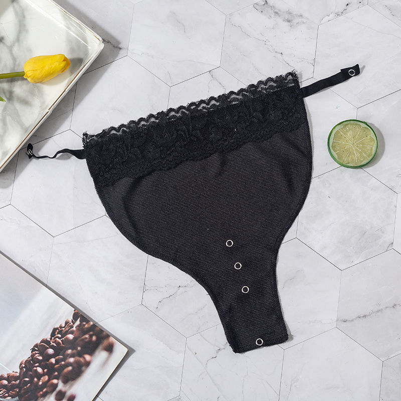 胸挡防走光一片式抹胸蕾丝花边裹胸遮胸衣女士挡胸神器黑色l21cm有