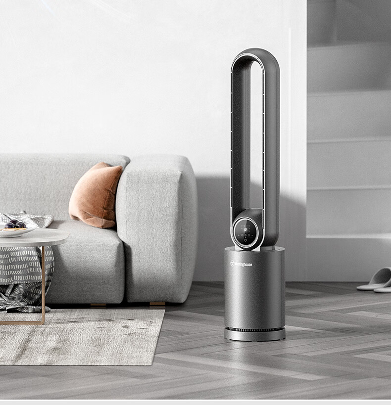 美国西屋无叶风扇空气循环扇家用落地电风扇立式办公室遥控空气净化