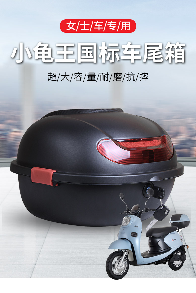 雅迪dv2尾箱电动车后备箱小龟王电瓶踏板摩托车爱玛收纳通用配件