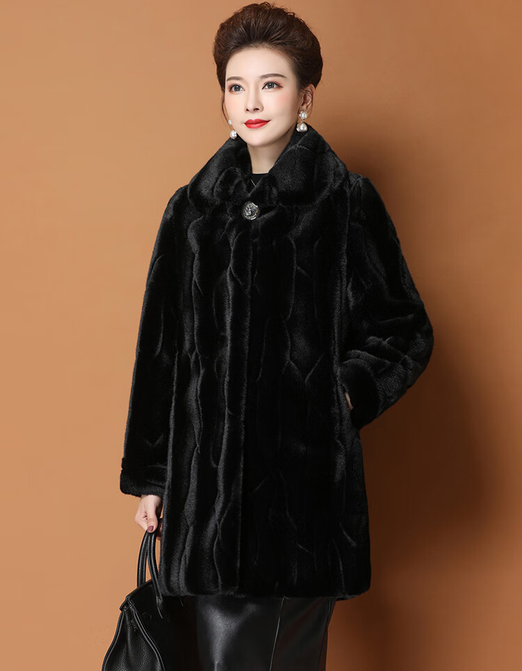 aosijie轻奢品牌女装 黄金貂绒外套女中长款2020秋冬新款海宁皮草宽松