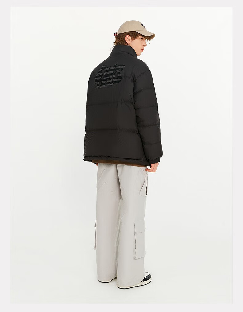 【京选品质】beaster反光羽绒服 beaster小恶魔发光印花白鸭绒冬季