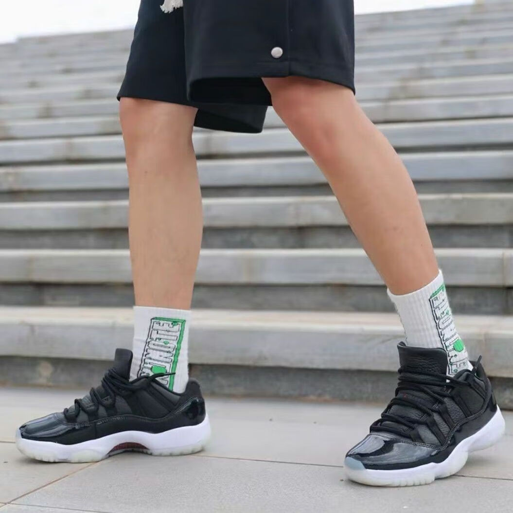 黑银大魔王aj11 low篮球鞋男女运动鞋黑白康扣高帮酷灰乔11满天星