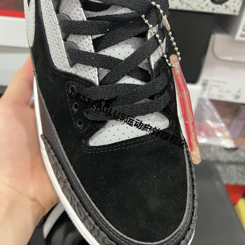 【官方旗舰店】air zoom乔3 retro aj3黑白手稿 黑水泥 复古男子篮球