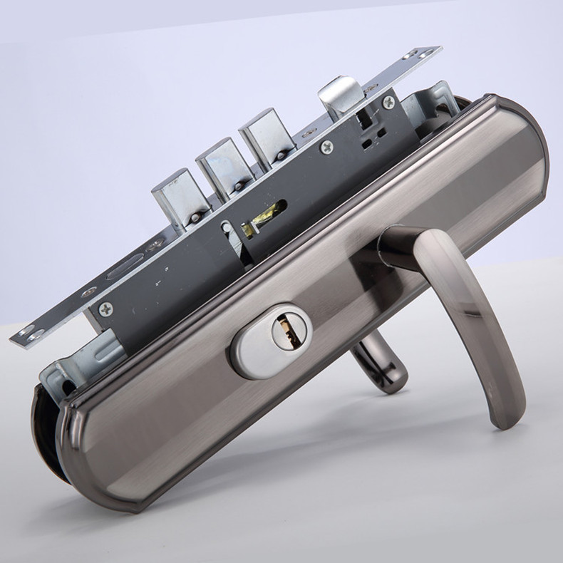 防盗门锁套装锁具家用通用型天地面板把手进户大门锁廉租房锁体 双活