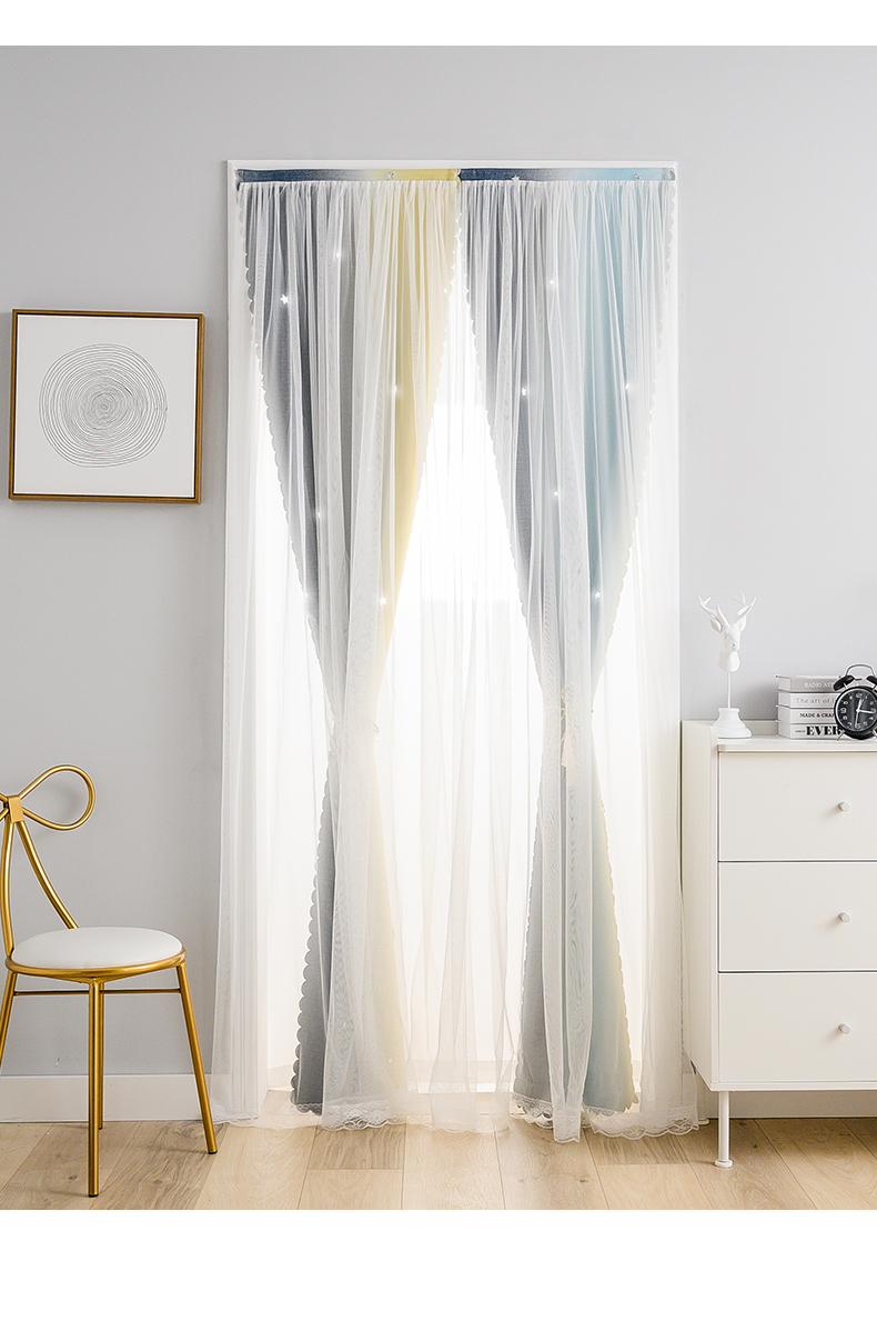 美容帘子隔断帘门帘隔断空调卧室隐私家用免打孔布帘子魔术贴衣柜遮挡