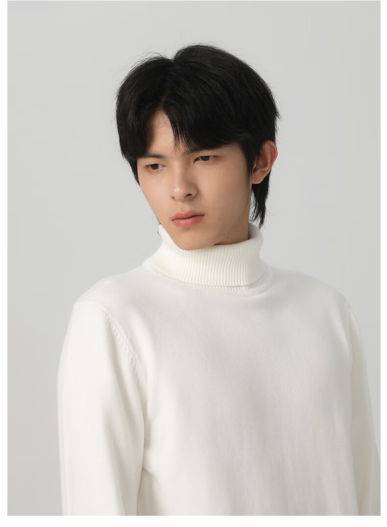 MARKLESS Men's Sweater, Autumn And Winter Warm Turtleneck Knit Pullover, Casual Inner Layer Base Shirt, 0710 Wheat Yellow, L 20