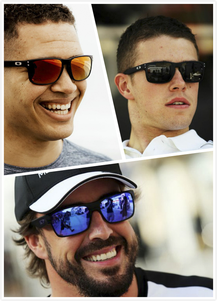 oakleyholbrook9244亚洲版驾驶偏光休闲太阳眼镜墨镜亮光黑框prizm灰