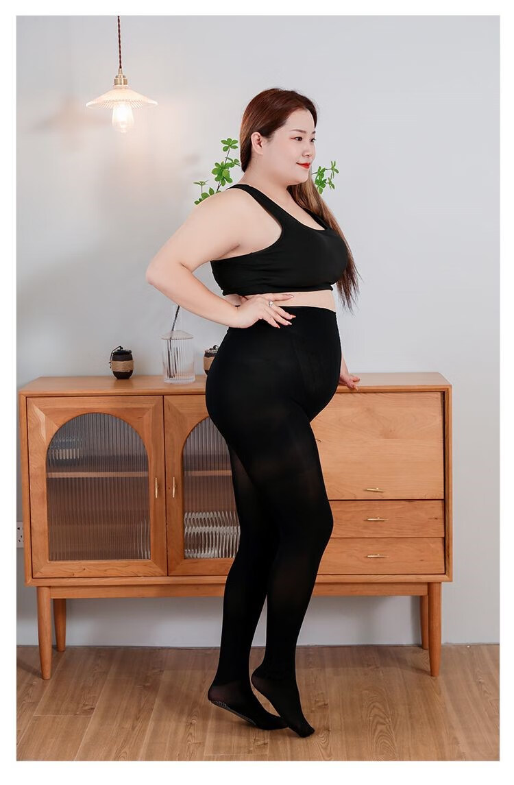 沐雅姿(muyazi) 加长大码光腿神器春秋不掉裆丝袜加肥连裤袜300斤胖mm