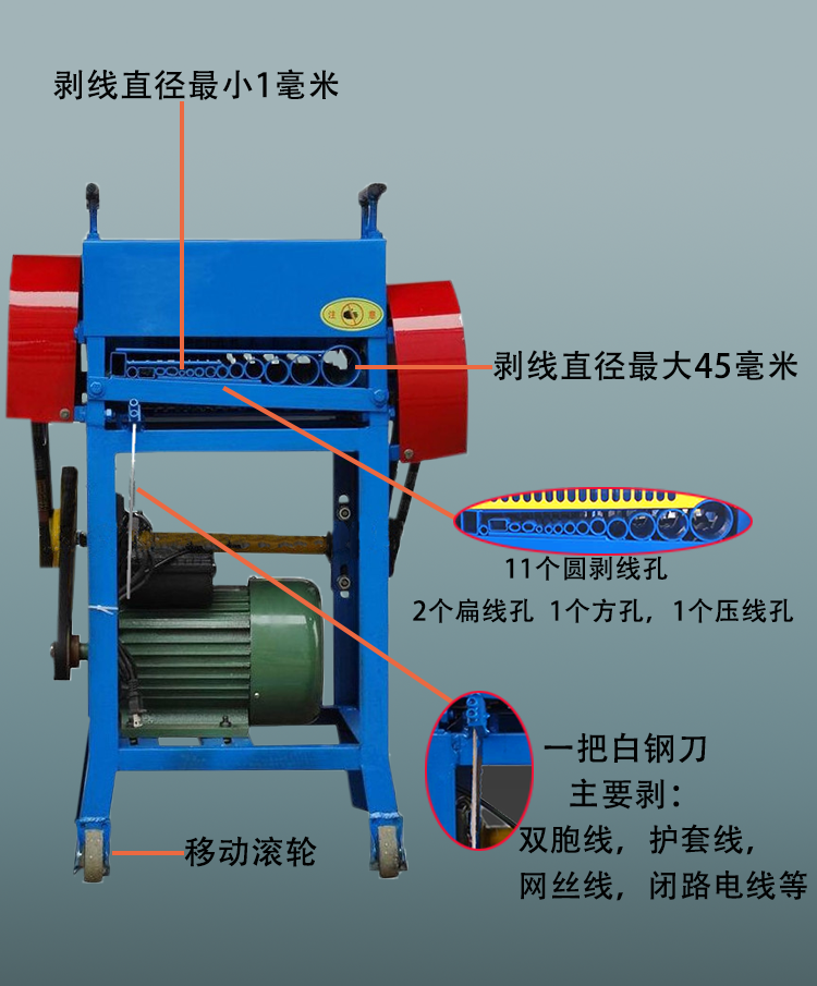 家用小型扒线机废铜线拨线电线拔线扒皮自动剥线机废旧电缆剥皮机 fd
