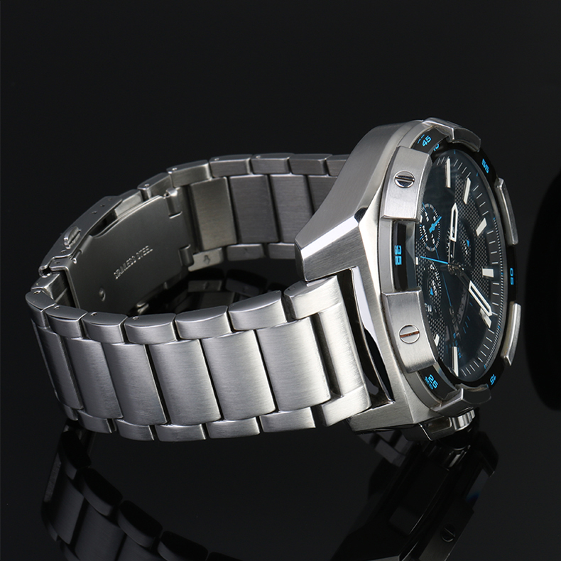 老皮匠适用迪赛表带police精钢男手表带dz7395dz7313diesel大表盘表链