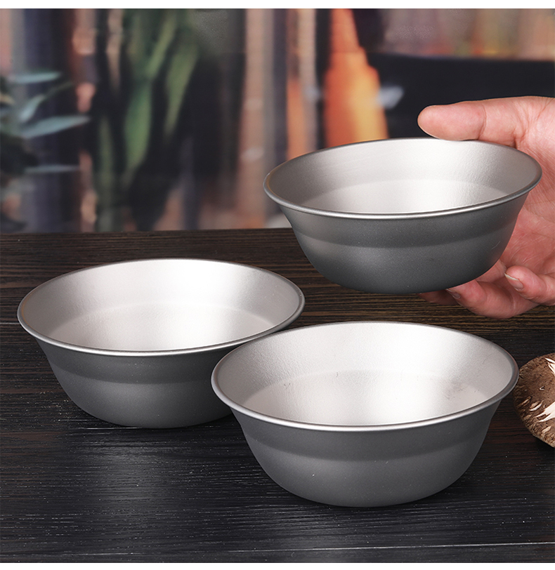 rovercamel户外纯钛金属餐具钛碗家用叠放轻量化野炊露营旅行便携小碗