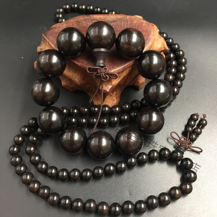 黑檀木20手串紫光檀木佛珠男女饰品108手链礼物8mm108颗普通款