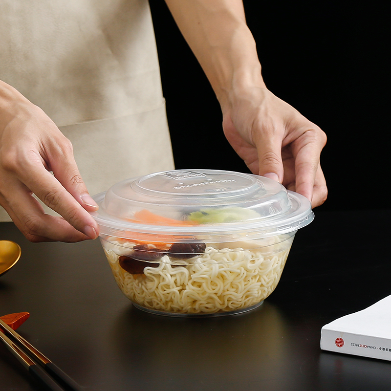 一次性泡面碗一次性塑料碗饭盒泡面碗学生宿舍家用餐盒打饭快餐盒可