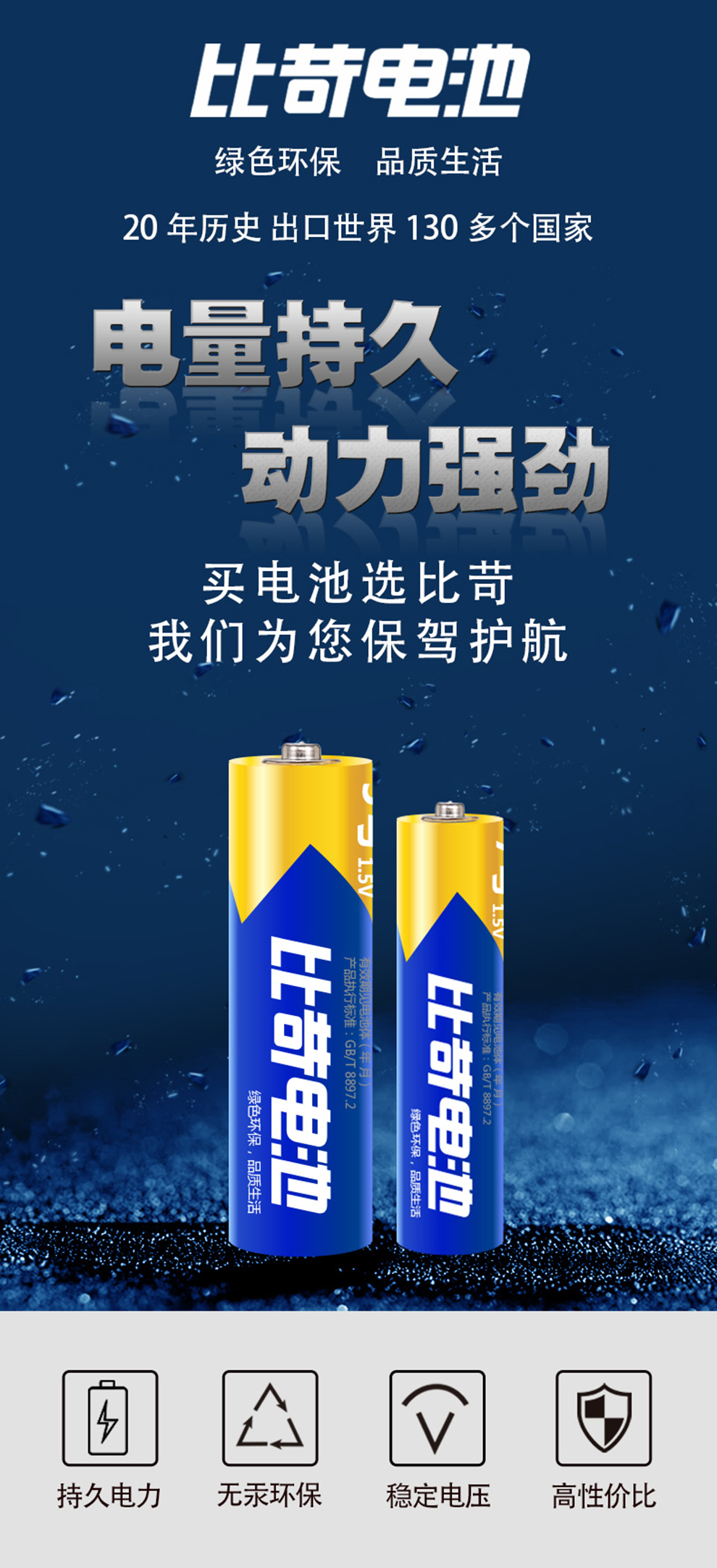比苛 碳性干电池 5号*20粒+7号20粒 图1