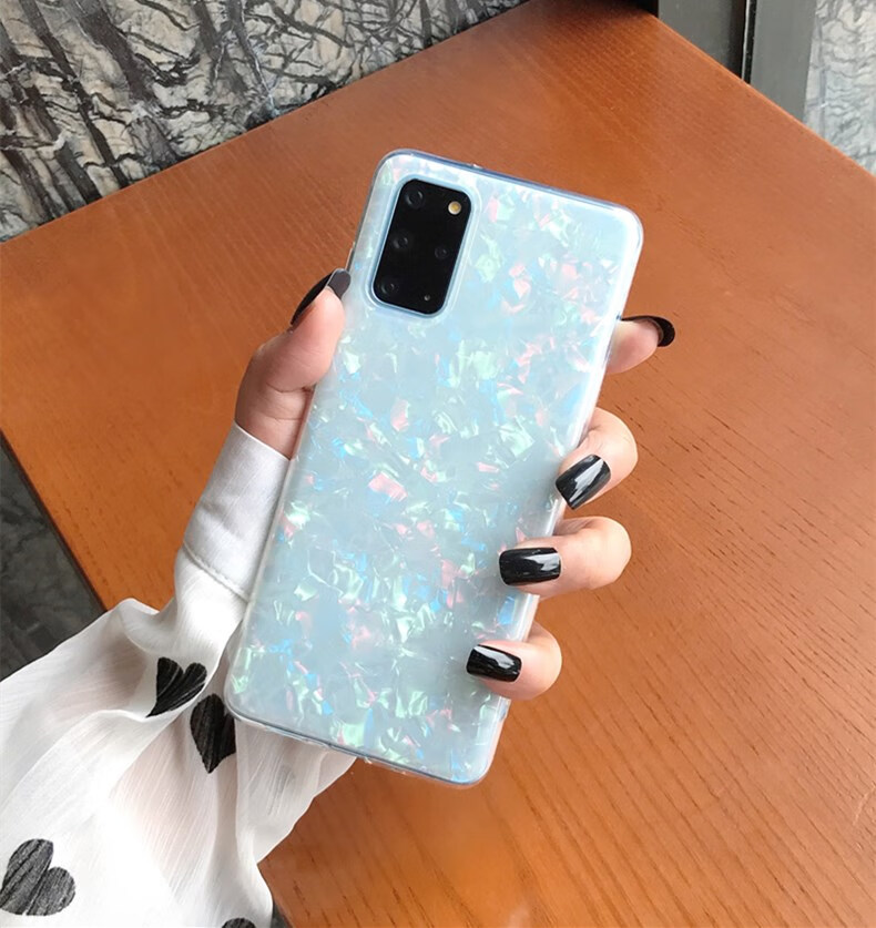 彼冠 三星s20手机壳超薄硅胶贝壳纹软壳全包s20 5g个性简约s20ultra防