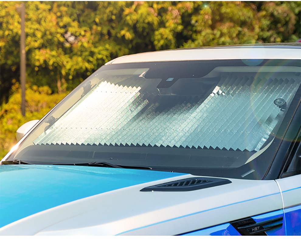 自动伸缩遮阳挡车内前挡摭阳汽车遮阳帘汽车挡风玻璃遮阳板窗帘内置