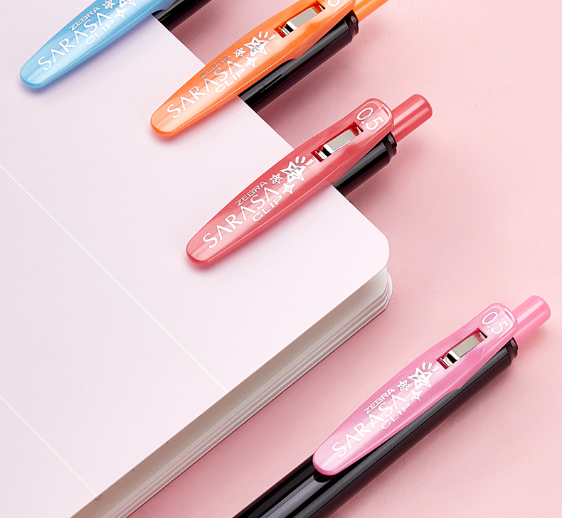 斑马zebrazebra斑马牌中性笔jj15宝石限定系列sarasa黑轴笔杆烫银笔夹