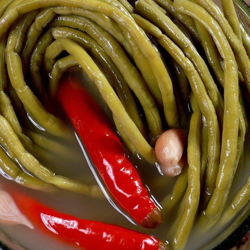 广西正宗酸豆角老坛腌制泡豇豆酸脆咸菜螺蛳粉配菜商用可长条酸豆角