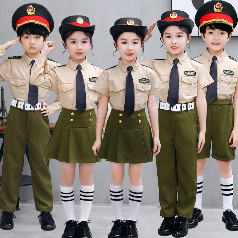 定製兒童空軍軍裝小海軍演出服兒童飛行員制服套裝幼兒園班服水手服小