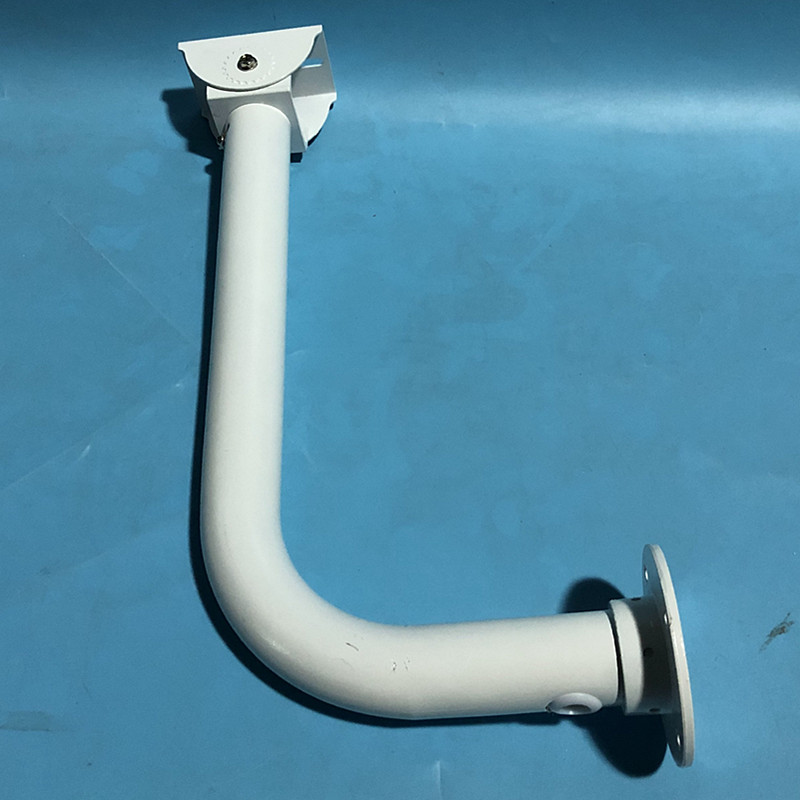 监控l型弯管支架加长壁装摄像头支架室外加强粗管护罩铝支架50cm400mm