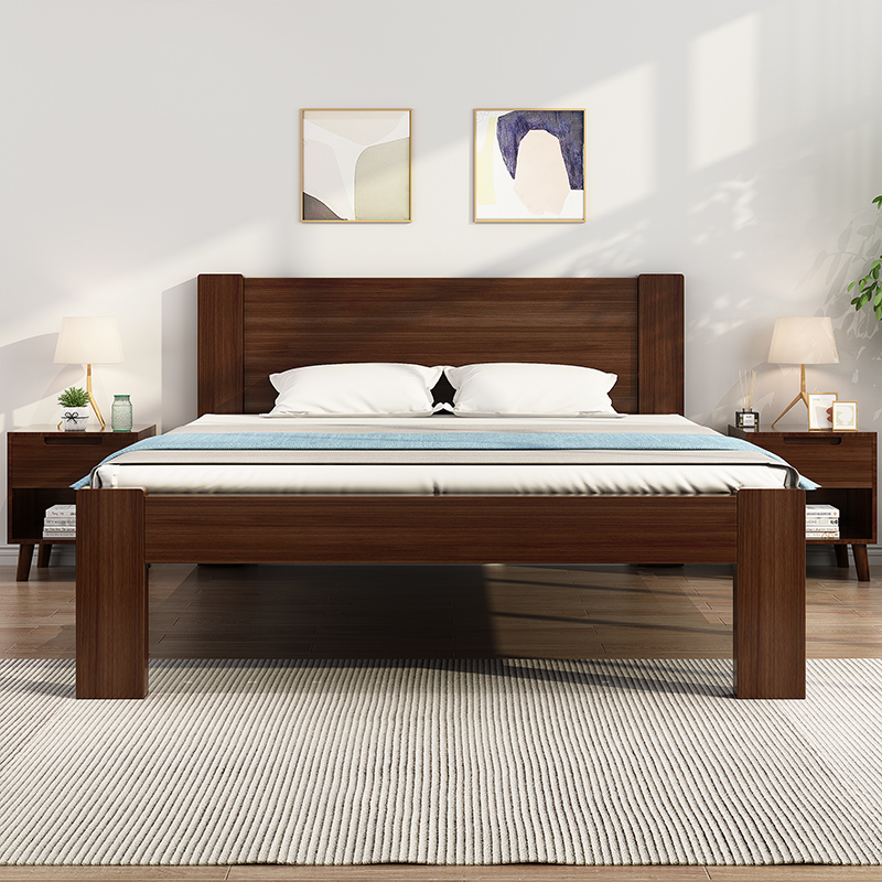 高脚床加高床离地高老式高脚床实木经济型双人床主卧2021年新款一米五