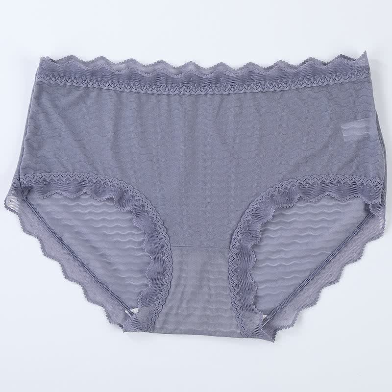 好品质女士春夏款内裤冰丝内裤女士中腰蕾丝透明性感少女生夏季薄款裆